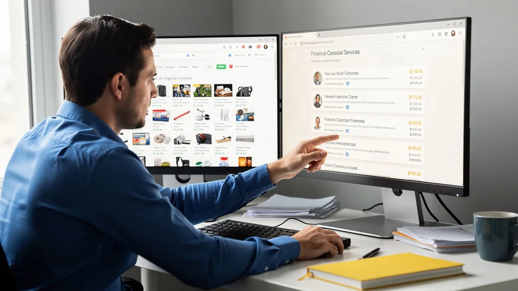 A user comparing a general classified ad website with a niche financial services platform for SEO impact.