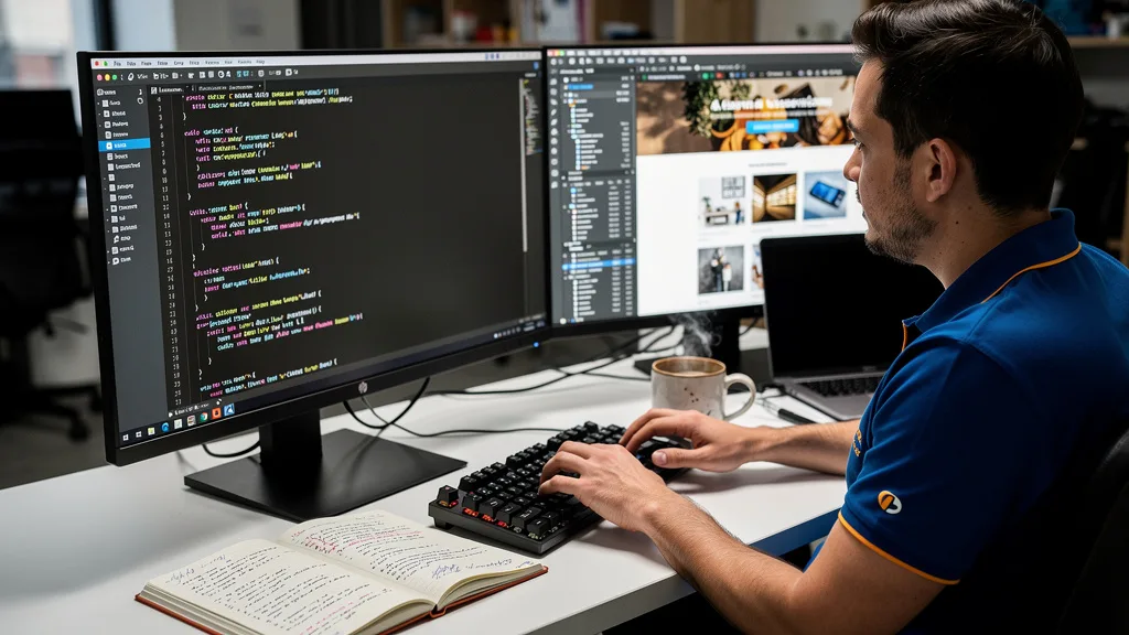 A developer heavily customizing a WordPress theme to eliminate any original PBN footprints.