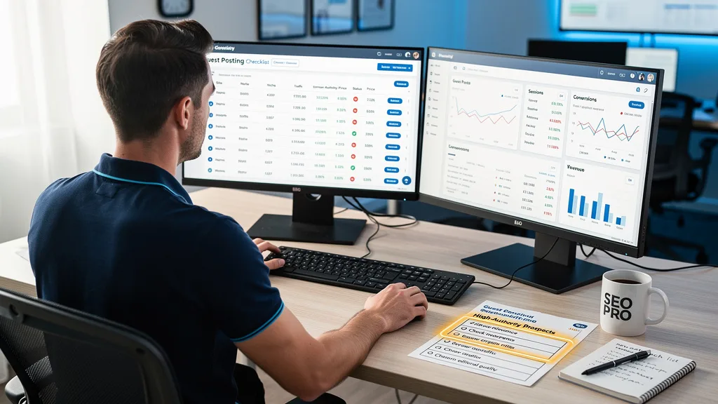 An SEO specialist comparing a website