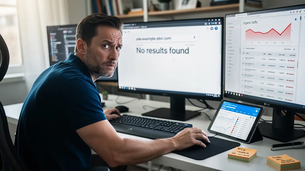 Click to manage / replace image An SEO specialist discovering one of their PBN sites has been de-indexed by Google.