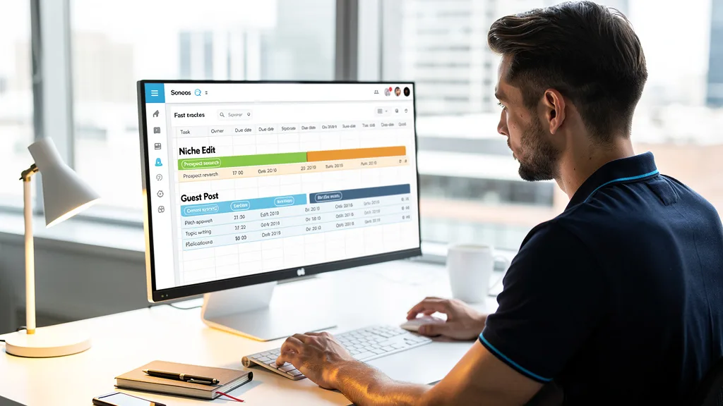 A dashboard comparing the short timeline for acquiring a niche edit versus the longer process for publishing a guest post.