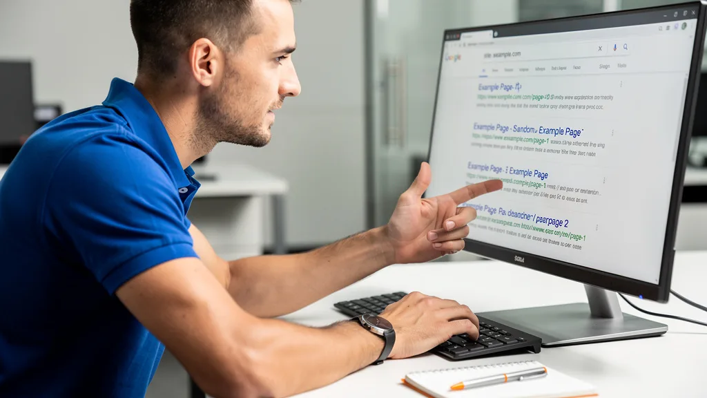 A user checking if a specific URL is indexed using the