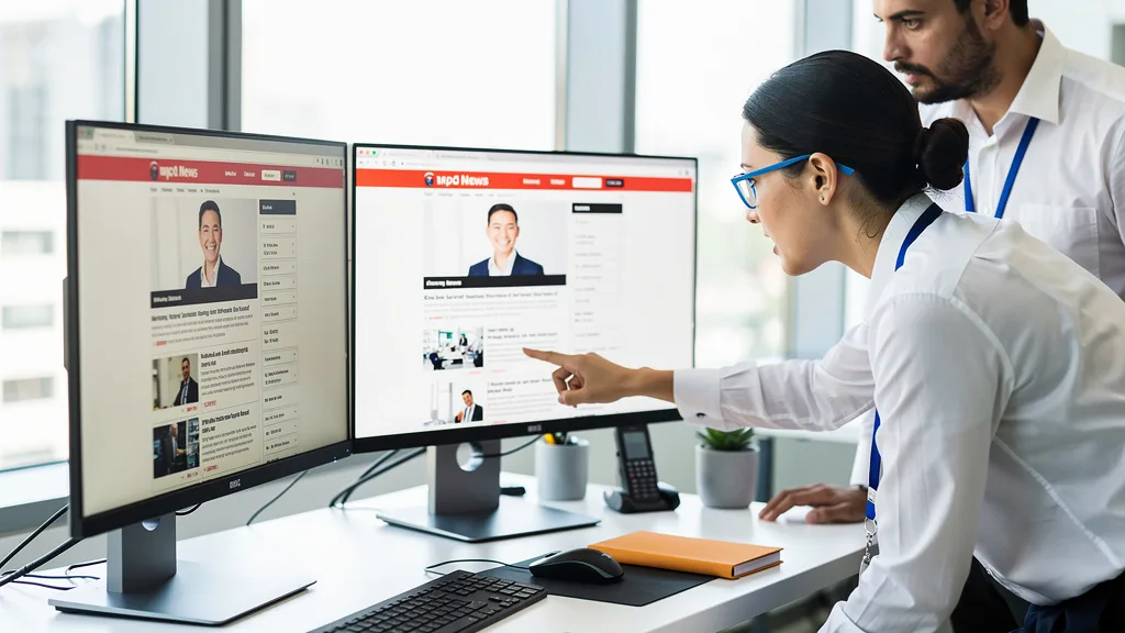 Click to manage / replace image Analyst identifying a private blog network by comparing two similar-looking websites.
